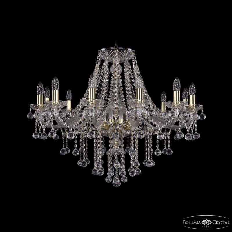 Подвесная люстра Bohemia Ivele Crystal 1415 1415/12/300 G Balls