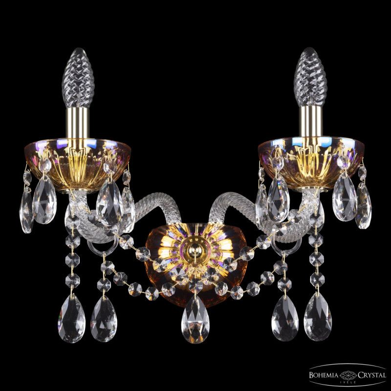 Бра Bohemia Ivele Crystal 5413 5413B/2/165 G Shampan/M-1H