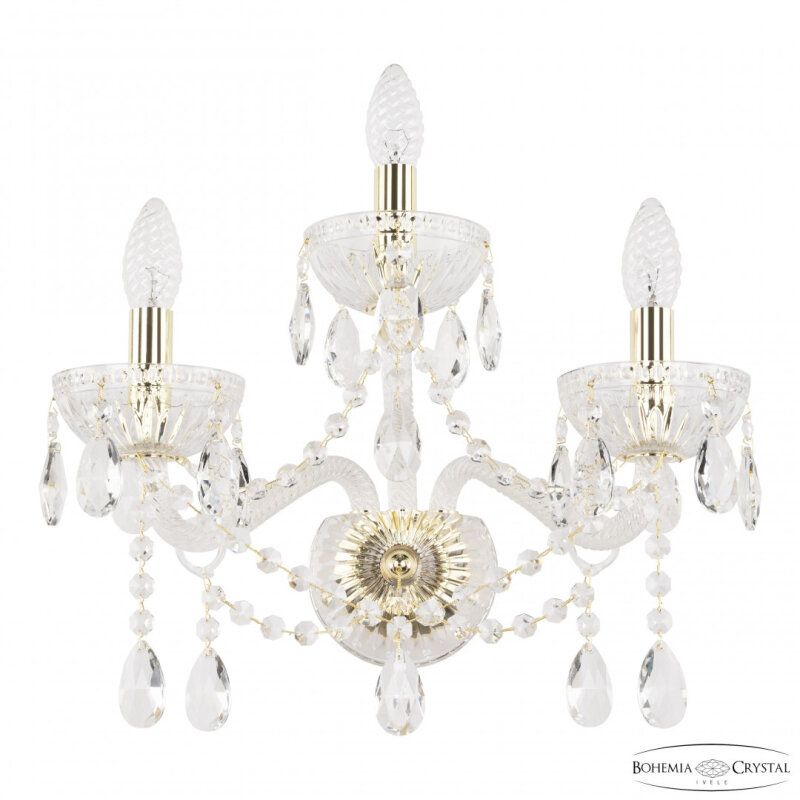 Бра Bohemia Ivele Crystal 5413 5413B/2+1/165 G Clear/M-1G