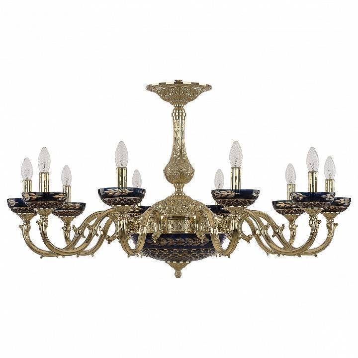 Подвесная люстра Bohemia Ivele Crystal 7201 72101P/10/300 G P Amber-Blue/H-1J