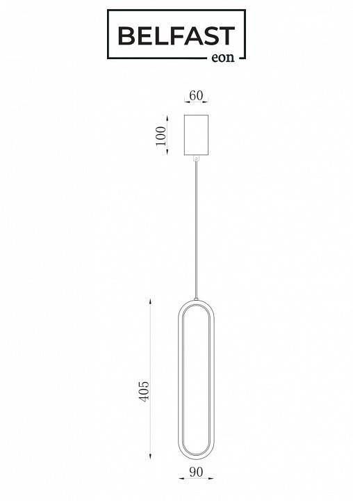 Подвесной светильник Belfast Nevis 86227-1W-41 BR