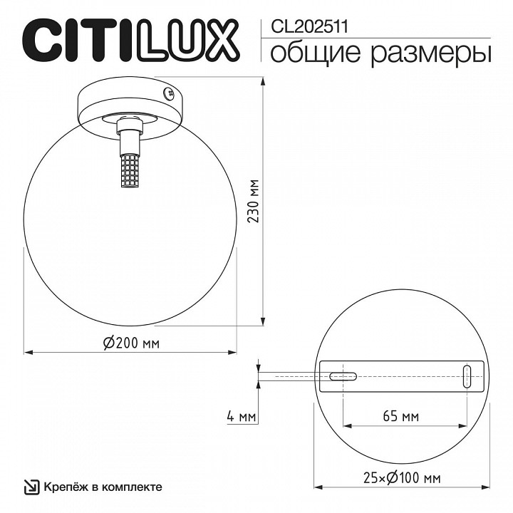 Накладной светильник Citilux ORTON CL202511