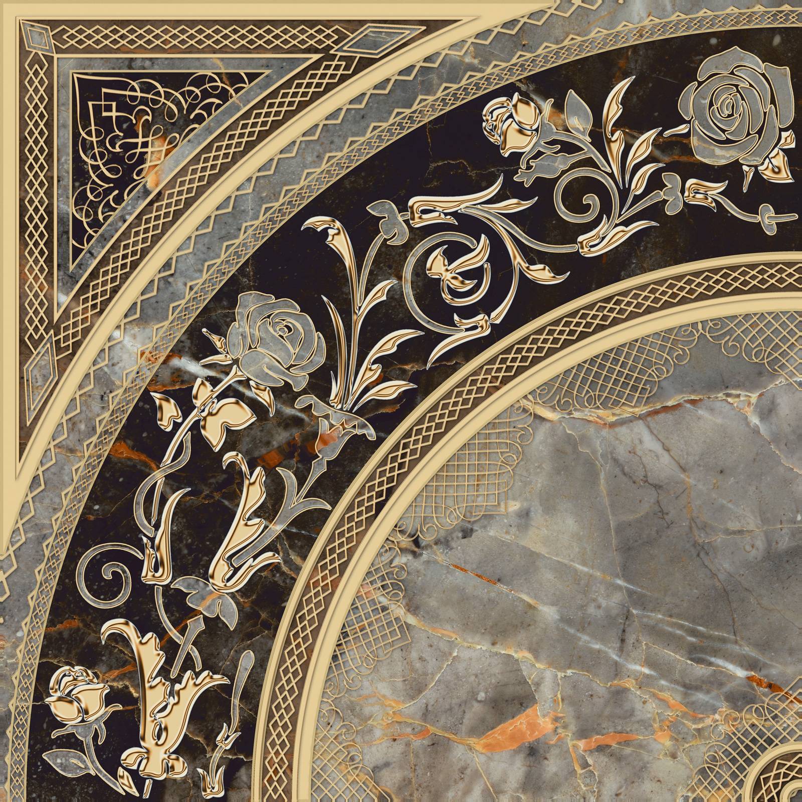 Декор Alma Ceramica Isida 418х418х8 мм DFU03ISI427