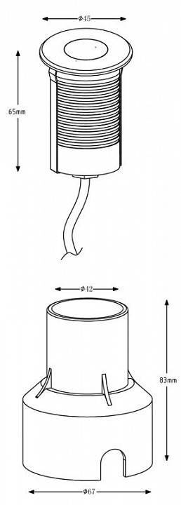 Светильник грунтовый Deko-Light Basic Round I WW 730339