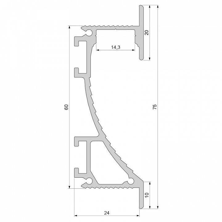 Профиль накладной Deko-Light EL-02-12 1200 мм белый 975495