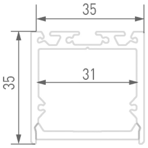 Профиль накладной DesignLed LS 00-00010365