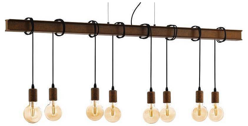 Подвесной светильник Eglo Townshend 4 1хE27 коричневый 43524