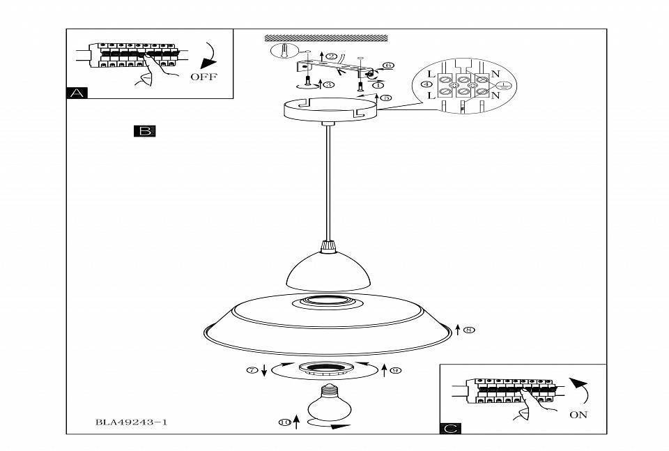Подвесной светильник Eglo Auckland 49243