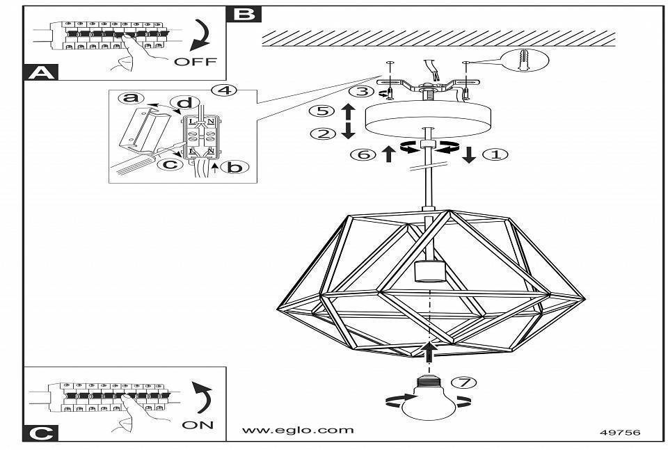 Подвесной светильник EGLO Embleton 49756