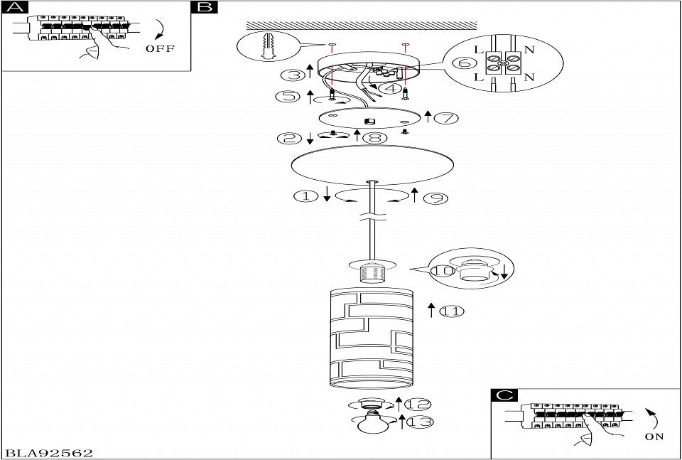 Подвесной светильник Eglo Bayman 92562