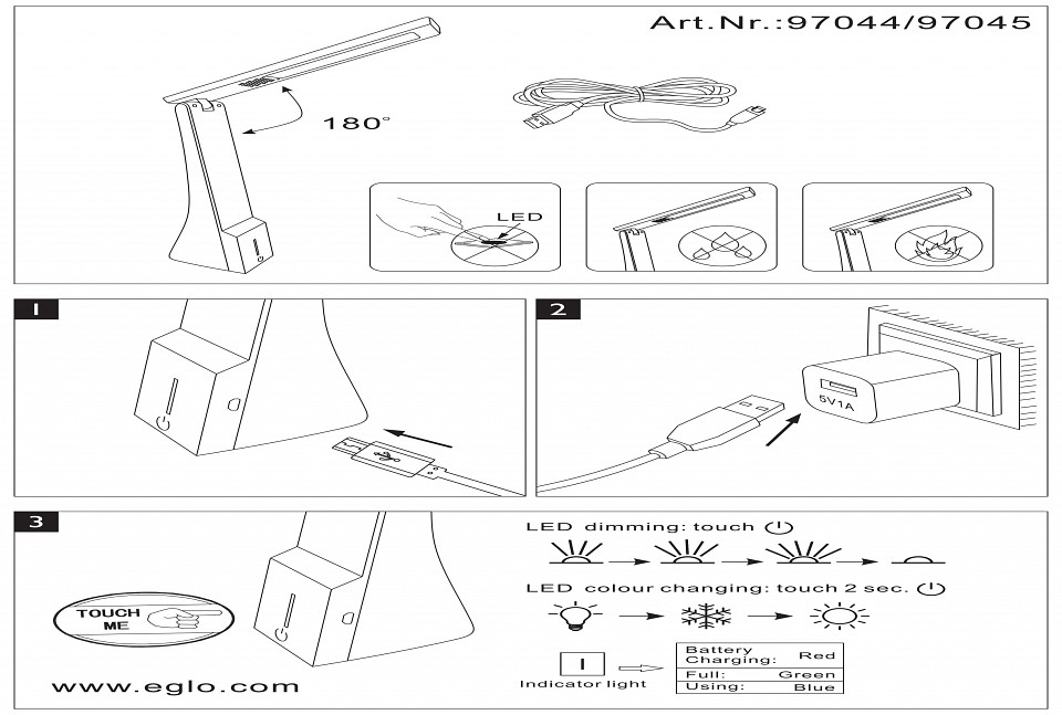Настольная лампа офисная Eglo La Seca 97045