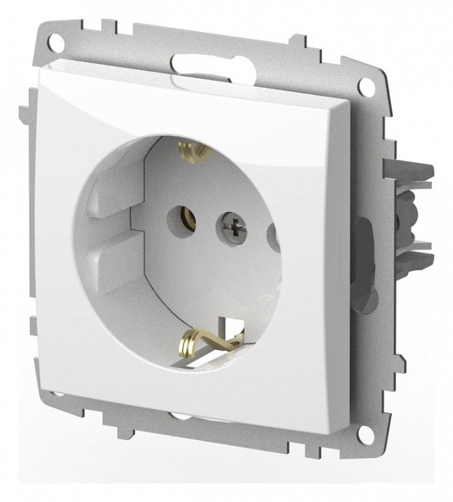 Розетка с заземлением, без рамки Elbi Eleсtriс Zena Vega 609-015600-217