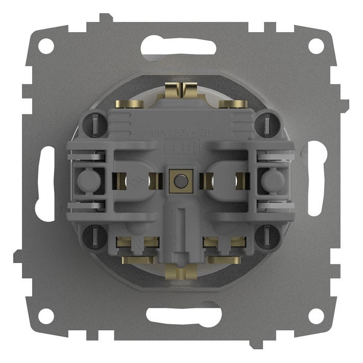 Розетка с заземлением, без рамки Elbi Eleсtriс Zena Vega 609-015600-217