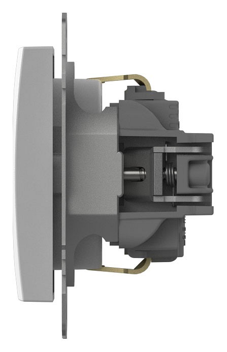 Розетка с заземлением и со шторкой, без рамки Elbi Eleсtriс Zena Vega 609-015600-243