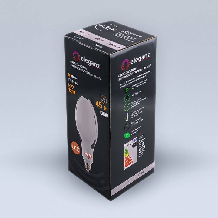 Лампа светодиодная Eleganz  E27 45Вт 6000K EL-0087