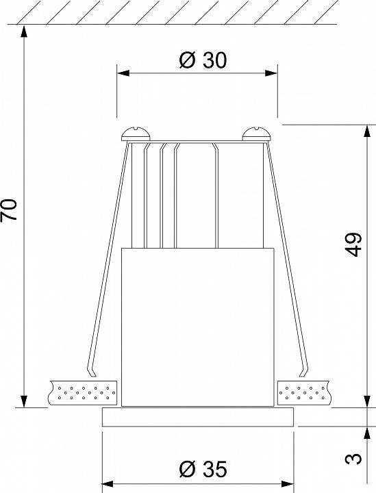 Встраиваемый светильник Elektrostandard 15269/LED 18 Вт 3300 K Черный a056020