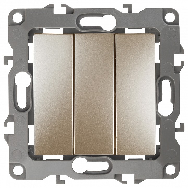 Выключатель трехклавишный без рамки Эра Эра 12 12-1107-04