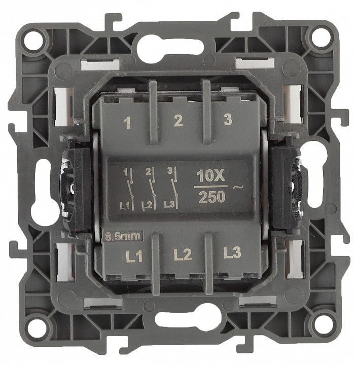 Выключатель трехклавишный без рамки Эра Эра 12 12-1107-05