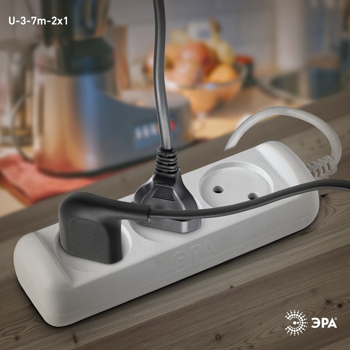 Удлинитель Эра  U-3-7m-2x1