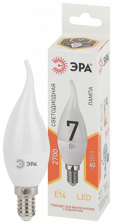 Лампа светодиодная Эра Стандарт LED BXS-7W-827-E14