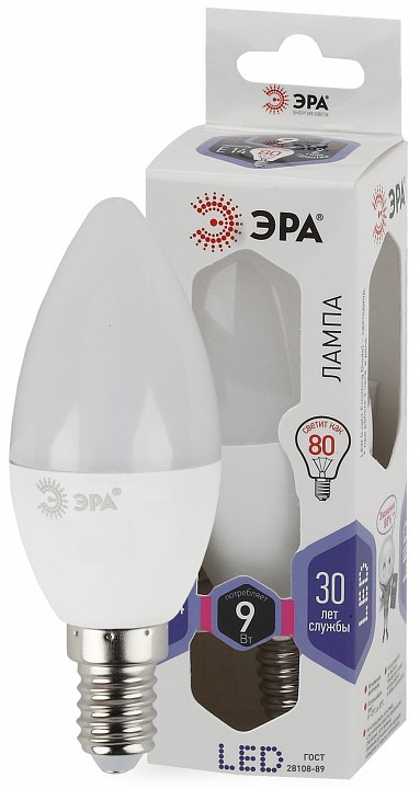 Лампа светодиодная Эра Стандарт LED B35-9W-860-E14