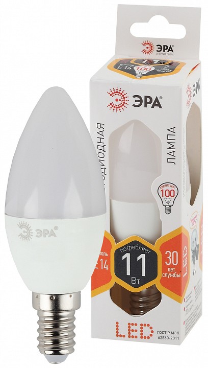 Лампа светодиодная Эра Стандарт LED B35-11W-827-E14