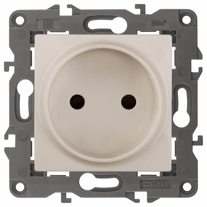 Розетка без заземления, без рамки Эра Эра Elegance 14-2105-02