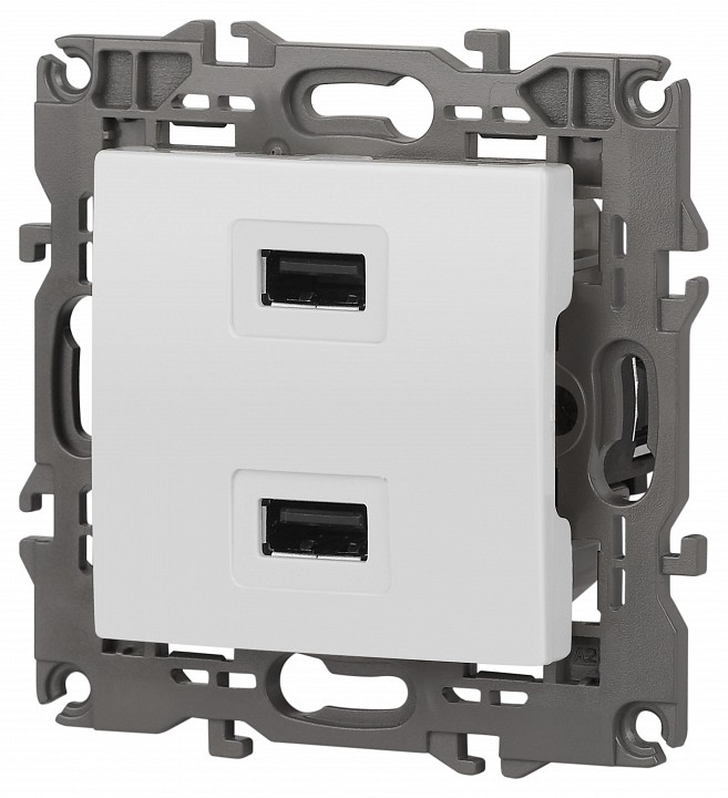 Розетка 2хUSB type A без рамки Эра Эра Elegance 14-4110-01