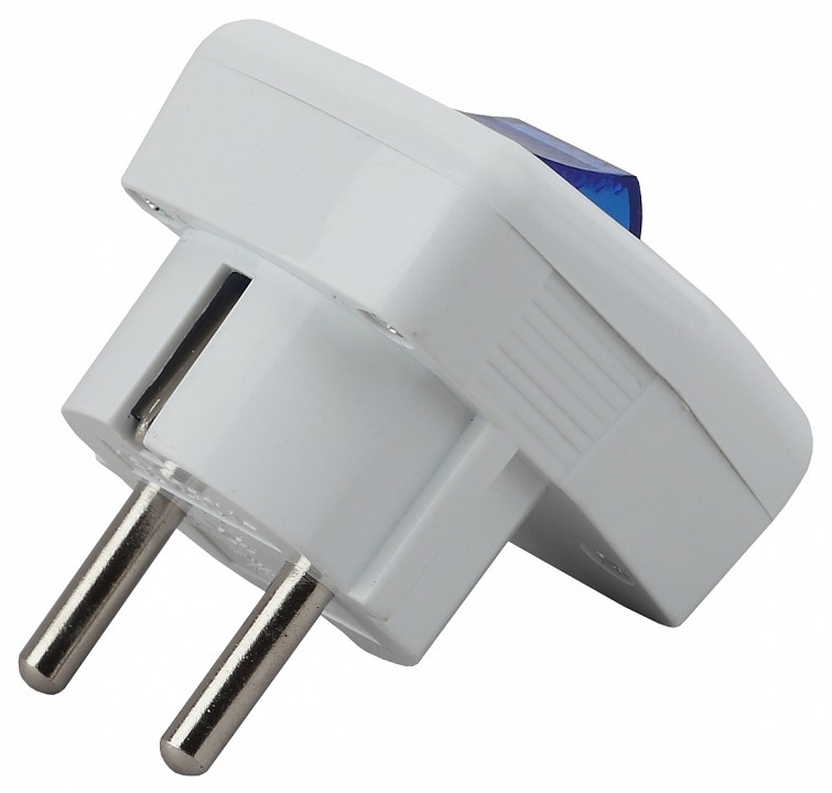 Вилка прямая с заземлением Эра  Vx5-W