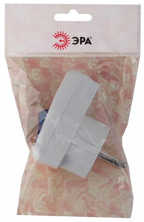 Вилка прямая с заземлением Эра  Vx5-W