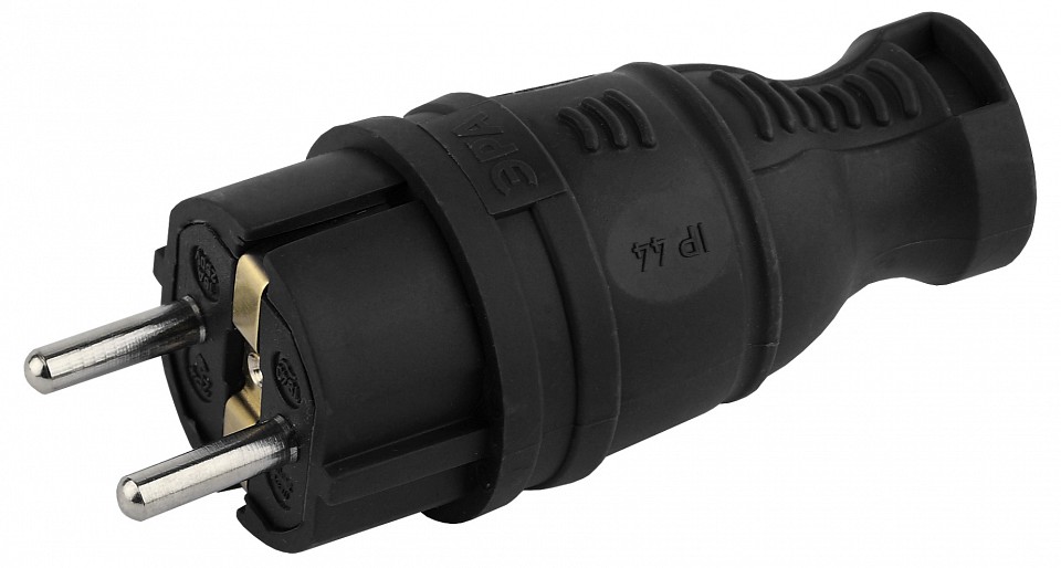 Вилка прямая с заземлением Эра  V8-B-IP44