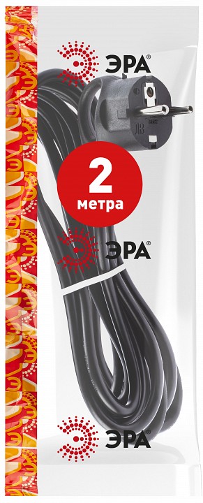 Сетевой провод Эра  UX-3x0,75-2m-B