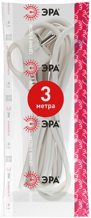Сетевой провод Эра  U-3x1-3m-W