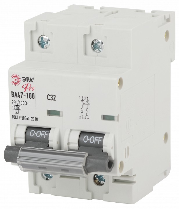 Автоматический выключатель 2P Эра ВА47-100 NO-902-274