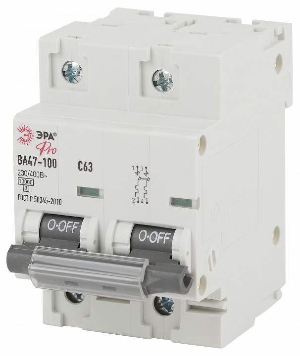 Автоматический выключатель 2P Эра ВА47-100 NO-902-276