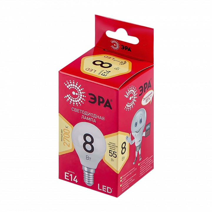 Лампа светодиодная Эра  LED P45-8W-827-E14 R