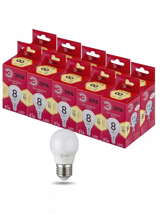 Лампа светодиодная Эра  LED P45-8W-827-E14 R