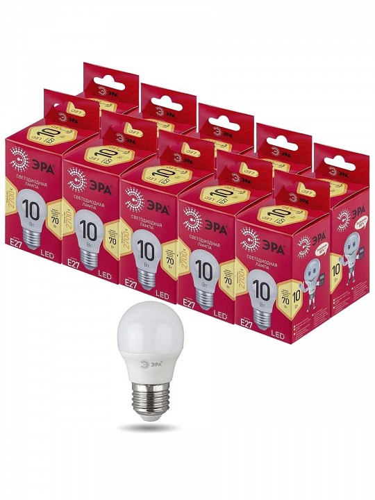 Лампа светодиодная Эра  LED P45-10W-827-E27 R