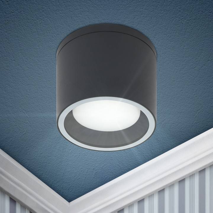 Светильник накладной ЭРА WL40 серый Б0054416