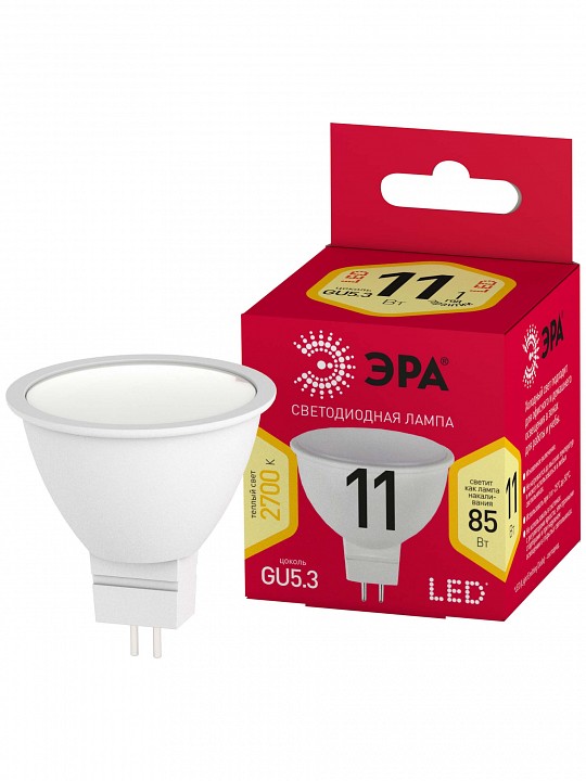 Лампа светодиодная Эра  LED MR16-11W-827-GU5.3 R