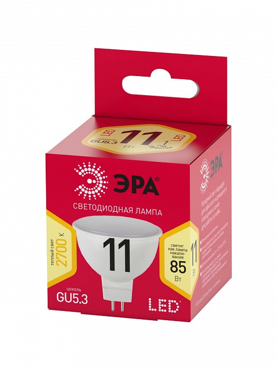 Лампа светодиодная Эра  LED MR16-11W-827-GU5.3 R