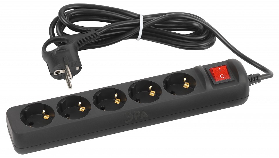 Удлинитель с выключателем Эра  UX-5es-3m-B