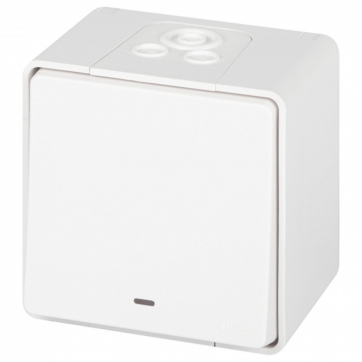 Переключатель одноклавишный с подсветкой Эра Эра Эксперт 11-1507-01