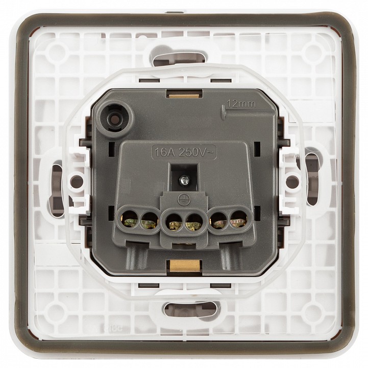 Розетка с заземлением с крышкой Эра Эра Эксперт 11-2521-01