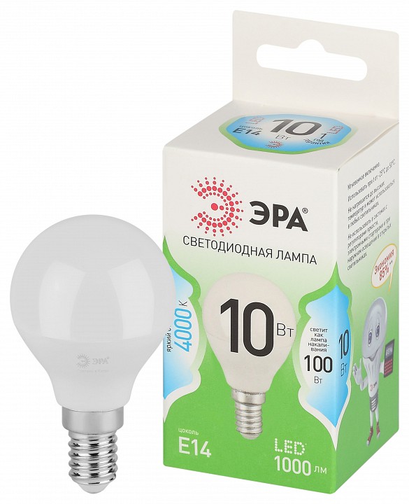 Лампа светодиодная Эра Green Line LED P45-10W-840-E14 GL