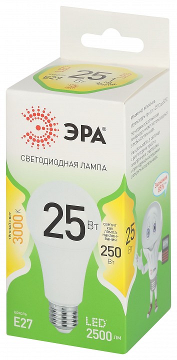 Лампа светодиодная Эра Green Line LED A60-25W-830-E27 GL