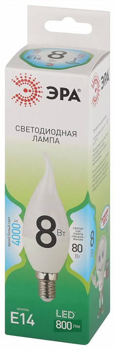 Лампа светодиодная Эра Green Line LED BXS-8W-840-E14 GL