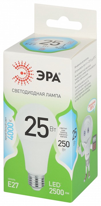 Лампа светодиодная Эра Green Line LED A60-25W-840-E27 GL