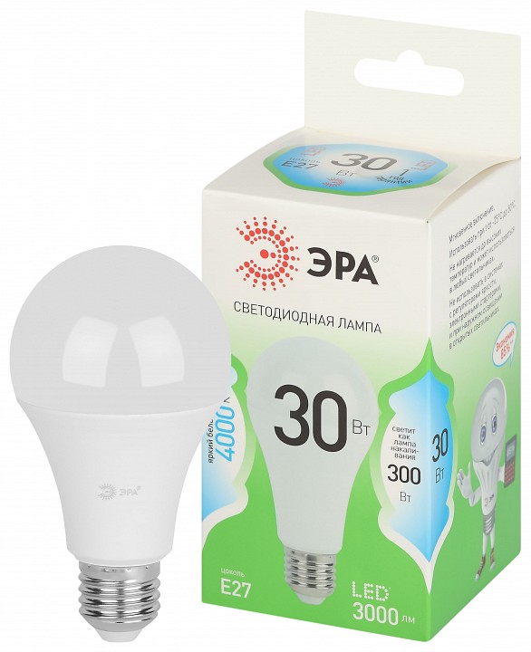 Лампа светодиодная Эра Green Line LED A65-30W-840-E27 GL