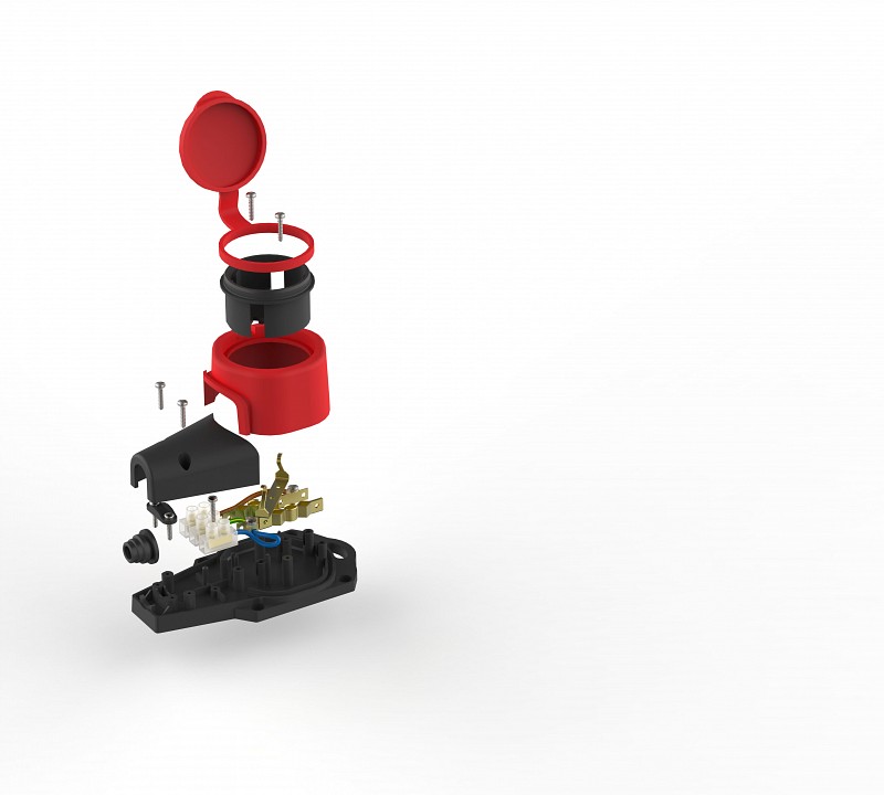 Колодка Эра  KX-1e-RED-IP44